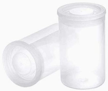 20 PCS Clear Plastic Film Canisters with Lids，35mm CaliberEmpty Camera Reel Containers,Storing of Small Personal and Household Items,Pills, Film, Keys, Coins, Art Beads and More Storage Containers