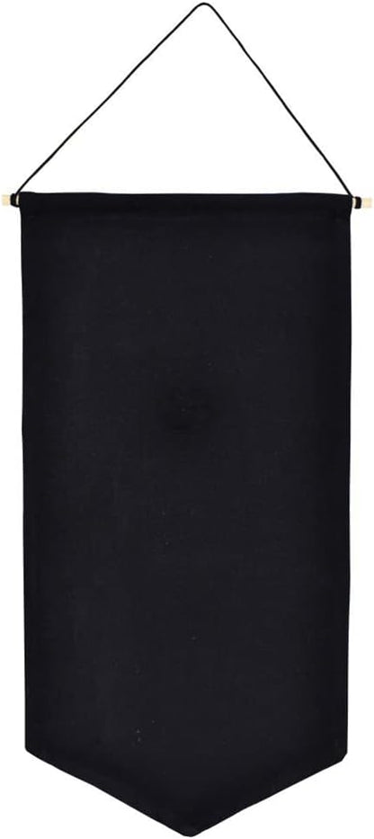 Wall Hanging Brooch Jewelry Storage Case Canvas Display Stand Enamel Pin Display Banner Holder Earrings Necklace Glitter Pin Collection Organizer (Black)
