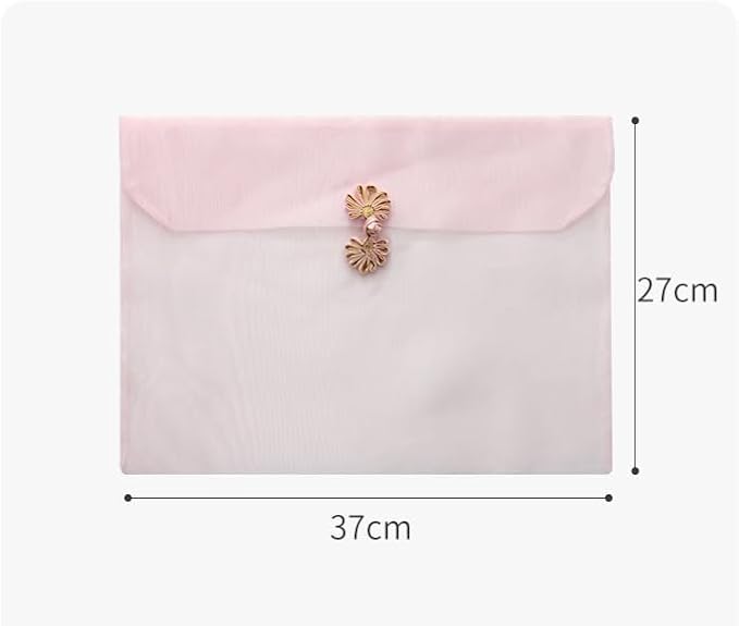 3 Pieces Scarf Storage Bag Beige Encrypted Matte Button Yarn Envelope Silk for Scarf Gifts Organza Clothing Wardrobe Organizer Packaging Bags 10.6 x 14.5 Inches (White 2)