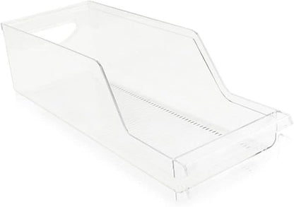 Zerodeko Beverage Storage Rack Organizer for Refrigerator – Beverage Can Dispenser Removable Divider Plastic for Pantry and Kitchen 6-Can Capacity