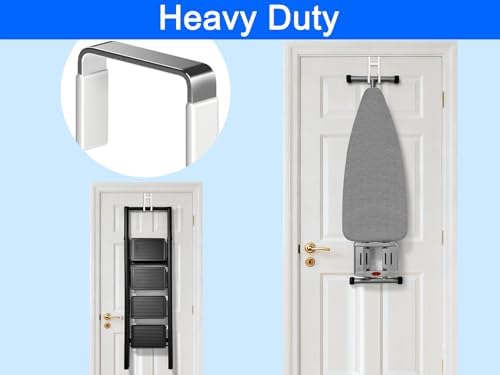 Mars-Rock Double Over Door Steel Hooks 2 Pack Fit 1-3/8" Door 5.5" White - Image 4