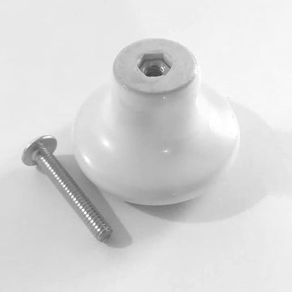 Apple Fruit Country KNOB from the Miscellaneous Kitchen Designs Collection - 1.5" DECORATIVE Glossy Ceramic Dresser Drawer PULLS Cabinet Cupboard KNOBS