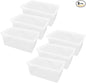 Superio 6-Pack Shoe Box Modern Storage Container - 6.5 Quart/6 Liter, Stackable Plastic Shoe Box Organizer (13.5" L x 8.35" W x 5.2" H)