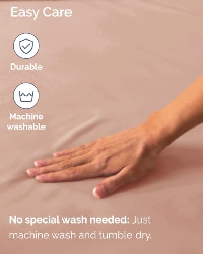 CGK Linens 2 Pack Extra Deep King Fitted Sheets - Mauve - Image 6