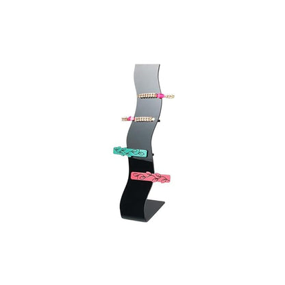 2 Pieces Acrylic Hair Clip Display Stand Hair Clip Storage Rack Jewelry Storage Rack S-Shaped Hairclip Display Stand Hairpin Display Holder Hair Clip Organizer Stand Holder(Black, L)