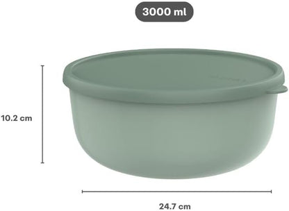 Mepal - Lumina Microwave - Food Storage Containers with Lids for Fridge, Freezer, Steamer & Microwave - Microwave Bowls with Lid - Storage Box - 3000 ml - White