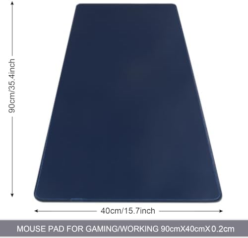 XXL Gaming Mouse Pad 35.4x15.7 Professional Large Mouse Pad & Computer Game Mouse Mat-90x40 Darkblueus - Image 2