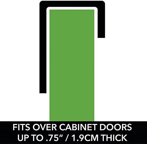 mDesign Over the Cabinet Metal Wire Small Garbage Container, Trash Bag Holder Rack for Recycled Reusable Disposable Plastic Shopping Grocery Bags for Kitchen, Pantry, Garage, Bathroom - Satin - Image 5
