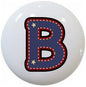 American Alphabet USA Letters Series Style 1 on 1.5" DECORATIVE Glossy Ceramic Dresser Drawer PULLS Cabinet Cupboard KNOBS (B)