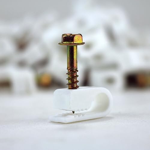 Skywalker Flexible Single Cable Screw Clips (Pack of 100 / White) - Image 5