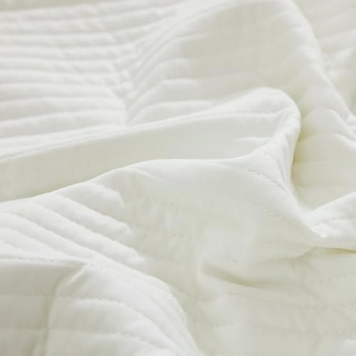 Quilted Body Pillow Cover, Striped Long Size 21"x54" Body Pillowcase 1PC Soft Breathable Long Pillow Cover for Pregnant Women Side Sleeper, Envelope Closure, Beige - Image 6