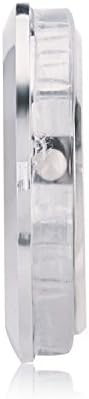 ShoppeWatch Mini Clock Insert 1 7/16" (35mm) Quartz Movement | Miniature Clock Face Insert | Small Round Fit Up White Face Silver Tone Bezel Roman Numerals CK097SL - Image 5
