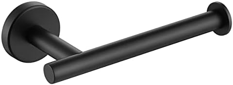 JQK Black Toilet Paper Holder, 5 Inch 304 Stainless Steel Thick 0.8mm Tissue Paper Dispenser, Matte Black Wall Mount, TPH120-PB by Homeimprovement