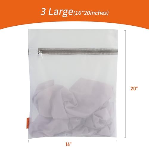 Polecasa Mesh Laundry Bags 3 Pack, 16 x 20" Large, Fine Mesh for Delicates - Image 6