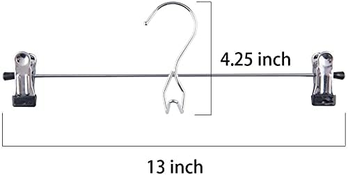 Tosnail 15 Pack Stackable Skirt Pants Clothes Hangers with Non-Slip Clips, Add-On Hangers, Cascading Hangers Space Saving Closet Organizer
