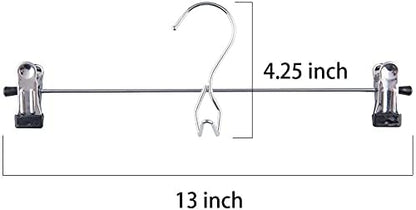 Tosnail 15 Pack Stackable Skirt Pants Clothes Hangers with Non-Slip Clips, Add-On Hangers, Cascading Hangers Space Saving Closet Organizer