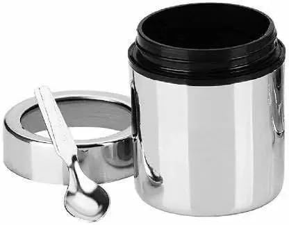 VISAXMI® Masala Box for Kitchen | Spice Box Stainless Steel | Masala Dabba Steel | Spice Container | Spice Organizer With See through lid | Masala Dani for Kitchen 175ml Each - (Silver)