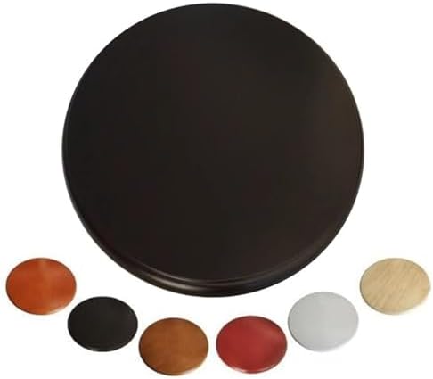 Large Wooden Lazy Susan 30" Rotating Table Top Dining Turntable, Round Serving Plate Decor Silent Smooth SpinBy Hand Easy to Clean(Black,30in)
