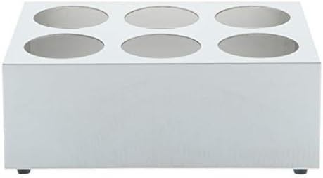 Winco 6 Hole Flatware Cylinder Holder, 2-Tier