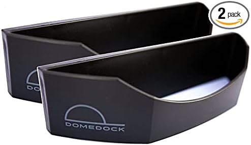 Dome Dock The Original USA-Made Hat Rack and Compact Hat Organizer for Wall Installation, 20 Hat Capacity, Black (2 Pack)