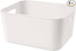Set Of 2 Plastic Storage Bins,10.5×8×5.5" Versatile Kitchen Pantry Organization and Storage,for Plastic Storage Container Under Bed,Under Sink Bathroom Organizer (2 Pack Medium, White)