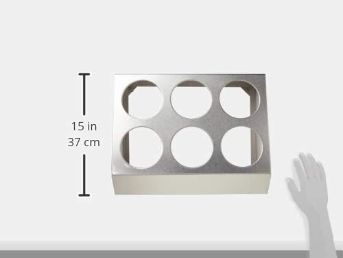 Winco 6 Hole Flatware Cylinder Holder, 2-Tier