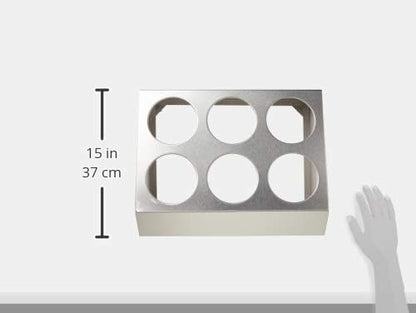 Winco 6 Hole Flatware Cylinder Holder, 2-Tier