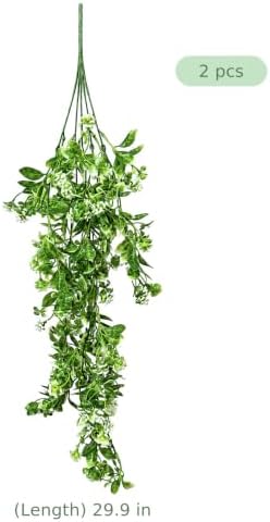 2 Pcs Artificial Hanging Flowers, 29.9 Inch Realistic Ivy Vines Greenery - Image 4