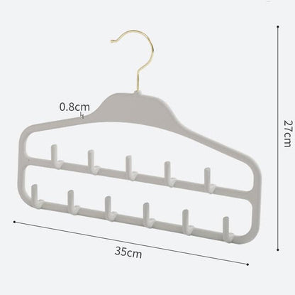 2 Pack Belt Hanger Tie Rack for Closet Sturdy Belt Organizer with 360 Degree Swivel Belt Hanger Rack Holder for Closet Non Slip Durable Hanging Closet Organizer (Grey)