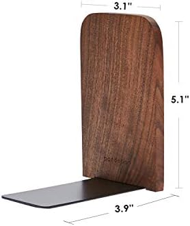 Pandapark Wood,Non-Skid Bookend for Shelves,Heavy Duty,Book Stand for CDs,1 Pair - Image 2