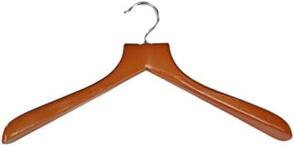 Cherry Finish Closet Clothes Hangers - Set of 20