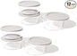 12-Piece Glass Food Storage Containers Set (6 Containers + 6 BPA-Free Lids) | 4-Cup, Leakproof | Microwave, Freezer, Oven & Dishwasher Safe | Ideal for Meal Prep & Pantry Organization, Grey