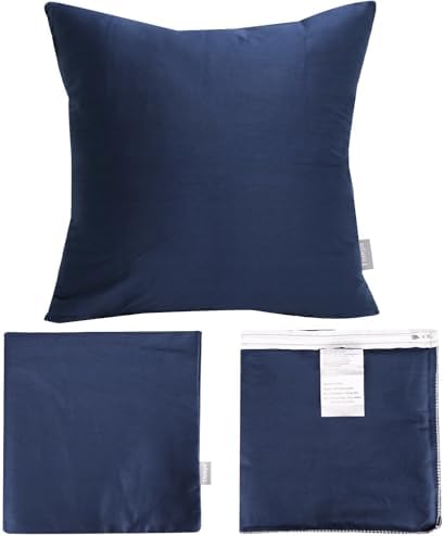 Thmyo 4-Pack 100% Cotton Solid Decorative Throw Pillow Case 18x18inch - Image 4