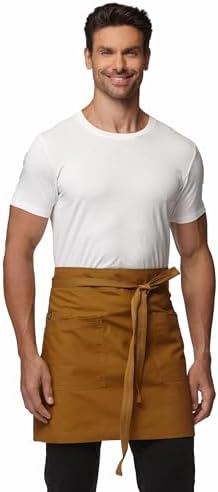 Waist Apron for Men Server Bistro Half 4251BY by Guolamy