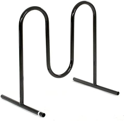 Global Industrial 41" L Wave Bike Rack, Free Standing, 5-Bike Capacity, Powder Coated Steel, Black, Commercial Bike Rack for Stores, Parks, Schools and More