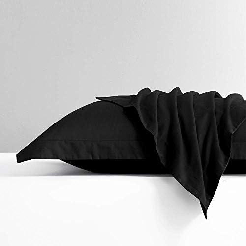 FLXXIE Microfiber Standard Pillow Shams Set of 2, Black - Image 4