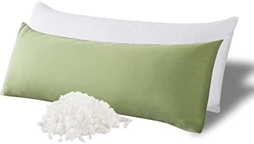 WhatsBedding Memory Foam Body Pillow with Cover, Long Bed Pillow for Adults by WhatsBedding