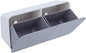 Pssopp Makeup Organizer, Wall Mounted Cotton Pads Dispenser Cosmetics Makeup Cotton Swab Holder for Bathroom Washroom White Gray Canisters