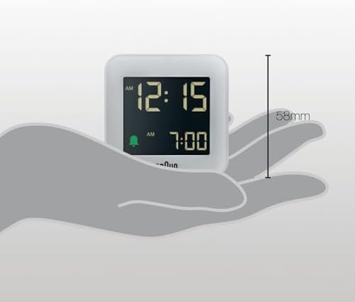 Braun Digital Travel Alarm Clock with Snooze, Compact Size, Negative LCD Display, Quick Set,Crescendo Beep Alarm in Grey, Model BC08G. - Image 5