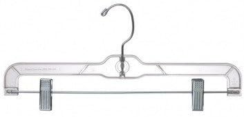 Only Hangers Clear 14 Inch Pant, Skirt, Slacks Hangers (10)