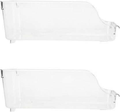 2 Pack Clear Acrylic Soda Can Organizer for Refrigerator Stackable Beverage Storage Holder for Fridge, Pantry & Cabinets Durable Plastic Can Dispenser Rack for Soda Beer & Sparkling Water