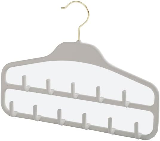 2 Pack Belt Hanger Tie Rack for Closet Sturdy Belt Organizer with 360 Degree Swivel Belt Hanger Rack Holder for Closet Non Slip Durable Hanging Closet Organizer (Grey)