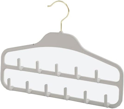2 Pack Belt Hanger Tie Rack for Closet Sturdy Belt Organizer with 360 Degree Swivel Belt Hanger Rack Holder for Closet Non Slip Durable Hanging Closet Organizer (Grey)