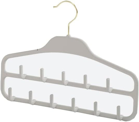 2 Pack Belt Hanger Tie Rack for Closet Sturdy Belt Organizer with 360 Degree Swivel Belt Hanger Rack Holder for Closet Non Slip Durable Hanging Closet Organizer (Grey)