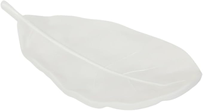 1Pcs Creative Simulated Leaf Soap Box - Bathroom Soap Holder, Ideal for Scented Soaps, Efficient Drainage for Laundry Soap, Elegant Soap Storage Rack (White)