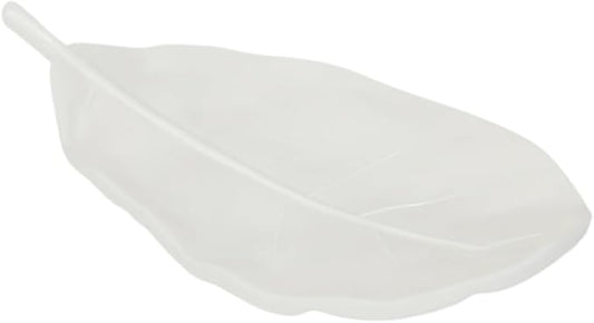 1Pcs Creative Simulated Leaf Soap Box - Bathroom Soap Holder, Ideal for Scented Soaps, Efficient Drainage for Laundry Soap, Elegant Soap Storage Rack (White)