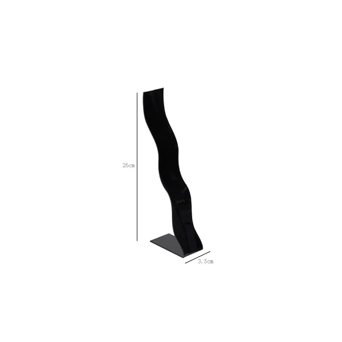 2 Pieces Acrylic Hair Clip Display Stand Hair Clip Storage Rack Jewelry Storage Rack S-Shaped Hairclip Display Stand Hairpin Display Holder Hair Clip Organizer Stand Holder(Black, L)