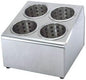 Stainless Steel 4 Holes Flatware Holder