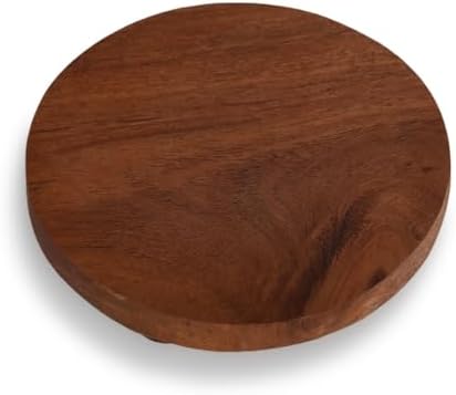 Acacia Wood Coasters for Coffee Table, Drink Protection Decor (Round, Set of 6) - Image 2