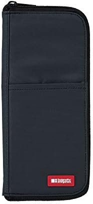LIHIT LAB Slim Pen/Pencil Pouch, 0.7 × 3.9 × 8.5 Inches, Black (A7652-24) by LIHITLAB